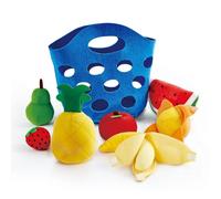 Hape Panier de fruits en feutrine – 7 pièces Multicolore – Jeu d'imitation pour enfants