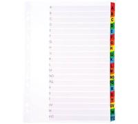 Jeu intercalaires alphabétiques 20 touches de A à Z format A4