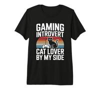 Jeu introverti Cat Lover by My Side Retro Gamer T-Shirt Haut de Gamme
