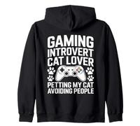 Jeu Introverti Cat Lover Caresser Mon Chat Éviter Les Gens Sweat à Capuche