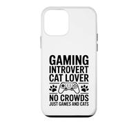 Jeu introverti Cat Lover No Crowds Just Games and Cats Coque pour iPhone 12 Mini