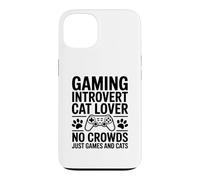 Jeu introverti Cat Lover No Crowds Just Games and Cats Coque pour iPhone 13