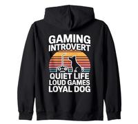 Jeu Introverti Dog Lover Quiet Life Loud Games Loyal Dog Sweat à Capuche