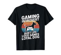 Jeu Introverti Dog Lover Quiet Life Loud Games Loyal Dog T-Shirt