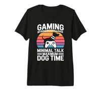 Jeu introverti Minimal Talk Temps Maximum de Chien T-Shirt Haut de Gamme