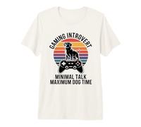 Jeu introverti Minimal Talk Temps Maximum de Chien T-Shirt Haut de Gamme