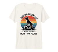 Jeu introverti My Dog Gets Me More Than People T-Shirt Haut de Gamme