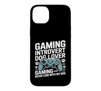Jeu introverti pour Les Amateurs de Chiens Le Jeu ne Sera jamais Seul avec Mon Chien Coque pour iPhone 14 Plus