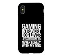 Jeu introverti pour Les Amateurs de Chiens Le Jeu ne Sera jamais Seul avec Mon Chien Coque pour iPhone X/XS