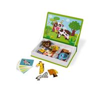 Janod - Magneti'Book Animaux - Jeu Éducatif Magnétique 30 Pièces - Dès 3 Ans, J02723, Blanc