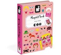 Jeu Janod Magnéti'Book Crazy Faces fille 55 magnets Rose Rose E