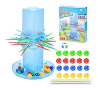 Jeu Kerplunk - Plancher de bâtons de Traction pour la Famille | Jeux de bâton faciles à Apprendre, Concentration de l'attention et Coordination œil-Main, Tour de Chute en marbre rétro Classique