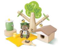 Hape Jouet Poupée – Coffret Pique-Nique des Abeilles, poupée en bois, 14 pièces, matériaux durables