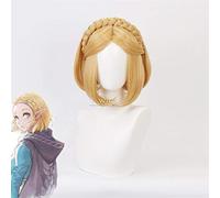 Jeu la légende de Zelda: le souffle de la princesse sauvage Zelda perruques courtes perruques de Cosplay de cheveux synthétiques résistants à la chaleur + casquette de perruque KUQX12