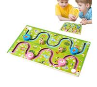 Jeu Labyrinthe Puzzle Pour Voiture - 11,81x11,81x1,3 Pouces, Tableau Numérique En Bois, Jouet Interactif Pour L'apprentissage Sensoriel | Écoles maternelles maternelles Préscolaire Ra