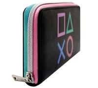 Jeu Lancé Appuyez sur Start Symboles de Jeu Classiques Iconiques Porte-Monnaie/Portefeuille Clutch Poche à Pièces & Porte-Cartes, Noir