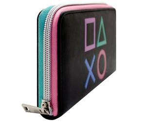 Jeu Lancé Appuyez sur Start Symboles de Jeu Classiques Iconiques Porte-Monnaie/Portefeuille Clutch Poche à Pièces & Porte-Cartes, Noir