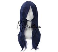 Jeu LOL Ahri longue perruque bleu foncé le renard à neuf queues femmes résistant à la chaleur cheveux Cosplay Costume perruques PL-067