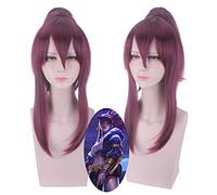 Jeu LOL Akali perruques KDA le Rogue Assassin Akali Cosplay perruque mixte queue de cheval violet résistant à la chaleur cheveux Halloween Costume perruque