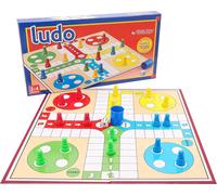 Jeu Ludo 20 Pièces Avec Plateau Pliable Et Boîte De Rangement-Jeux De Société Familiaux Traditionnels-3 Ans Et Plus