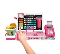 Jeu Magasin Enfant - Caisse Enregistreuse avec Scanner Sonore et Calculatrice, Activité Éducative Comptage et Addition, Jeu de Rôle Créatif et Amusant | Garçons Filles 4-6 Ans Préscolaire Anniversaire