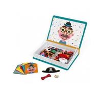 Jeu magnétique crazy faces garçon, visages rigolos 70 magnets - coffret tableau créatif - set jouet educatif puzzle enfant et 1 carte