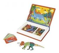 Jeu magnetique dinosaures 50 pieces - coffret tableau creatif puzzle magnetibook - set jouet educatif enfant et carte animaux