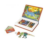 Jeu magnetique dinosaures, 50 pieces - coffret tableau creatif, puzzle magnetibook - set jouet educatif enfant et carte animaux