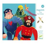 Jeu magnétique en bois - DJECO - The Terribles - Pirates et chevaliers - Garçon 4 ans