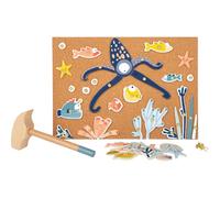 Small Foot Jeu de marteaux en Bois Vie Marine, avec Un Grand Choix d'éléments à Motifs, Art. 12263, Petit
