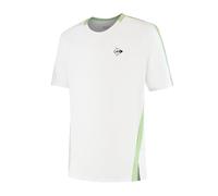 Jeu Masculin Dunlop Tee 2 - Blanc/Vert Clair | T-Shirt de Tennis de Performance/Padel
