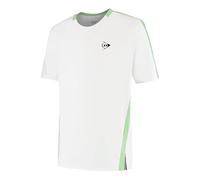 Jeu Masculin Dunlop Tee 2 - Blanc/Vert Clair | T-Shirt de Tennis de Performance/Padel