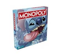 Jeu Monopoly pour Stitch, Edition Francaise - Plateau activites Plage, Cartes Ohana et 626 - des 8 Ans - Set Jeu Societe et Carte