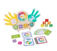 Jeu Montessori en Bois - Apprendre à Compter & Lire l’Heure - Cartes Éducatives, Blocs Chiffres et Horloge pour Enfants 3-6 Ans