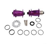 Jeu Moyeux Vélo 32 Troues Alliage CNC avec pour roue Libre 16T | pour roue libre 16T incluse, corps pour hg, montage pour facile, parfait pour vélo de stunt(Purple)