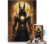 Jeu Mythologie du Guerrier Anubis Puzzle pour Adultes 1000 pièces 50x75cm avec Affiche et Feuille de Questions correspondantes à partir de 14 Ans