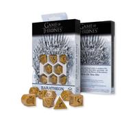 Jeu Of Thrones Baratheon Ensemble De Dés Polyédriques RPG Jaune/Noir Q-Workshop