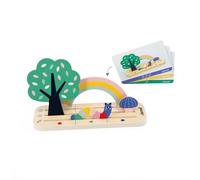 Jeu pédagogique se reperer, le jardin multicolore TU