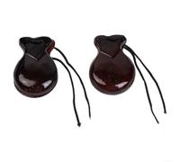 Jeu Percussion Flamenco Bois Massif 8.8cm(Brown) | Bois massif , finition lisse, son rythmique clair, idéal débutants, 2 paires incluses