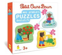 Jeu Petit Ours Brun - Mes premiers puzzles évolutifs - Dès 3 ans - Danièle Bour - Bayard Jeux - Jeux livres objets