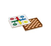 Cayro - Parcheesi Et Échiquier - Bois - Taille 40 X 40 - Design Classique Et Élégant - Jeu Traditionnel - Développement Cognitif - Design Élégant Et Durable