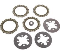 Jeu : pièces d'accouplement, garniture de friction + lamelle, incl. Plaque de verrouillage - Pour Simson S50, KR51/1 Schwalbe, SR4-2 étoile, SR4-3 Spa