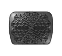 Lagrange Jeu de plaques pour gaufres Cœur AA Premium Noir