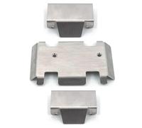 Jeu Plaques Antidérapantes Châssis Acier pour RGT EX86190 LC76 1/10 RC kit | Pièces de mise à niveau voiture RC, plaque protection en acier inoxydable offrant une couverture Pièces