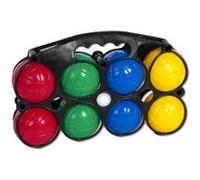 Jeu plein air - panier de 8 boules de petanque en plastique multicolore G