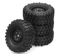 Jeu Pneus Jante Roue Mises À Niveau pour Axial pour SCX10 II III D90 1/10 | Set roues beadlock 95mm 1.9 pour performance roues légères RC crawler et upgrade adaptabilité trail Pièces