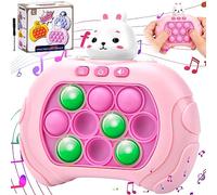 Jeu Pop électronique Quick Push Bubbles, Lapin Pop It Electronique Fidget Toys, Console de électronique Pop Game, Jouets Sensoriels Puzzle Game Machine, Cadeau pour Les Enfant Pâques Anniversaire