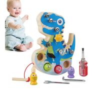 Jeu pour , activités de vissage bois - set de table avec tournevis forme de dinosaure pour , pour garçons et filles pour fêtes d'âge préscolaire voyage maternel