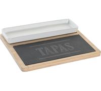 Jeu pour amuse-gueule DKD Home Decor 24 x 7 x 2,5 cm naturel Tableau noir
