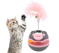 Jeu pour chats | Jouets d'enrichissement pour chats avec boules rotatives | Accessoires avec couette et hochet, Jeux d'intérieur engageants pour le divertissement